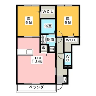 ユーパレス【1階】の間取り