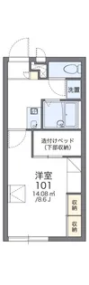 レオパレスアルジャン【1階】の間取り