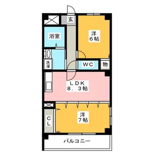 PLACE PURE 【プレイスピュア】【3階】の間取り