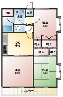 レイソル96【3階】の間取り
