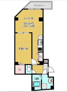 AQUAS Will 浅草【7階】の間取り