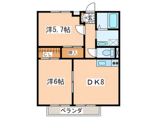 シュトラ-セ藤沢B【2階】の間取り