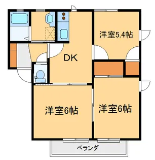 ジュネスいの E【2階】の間取り