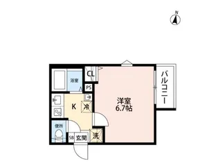 グランクオール千川【2階】の間取り