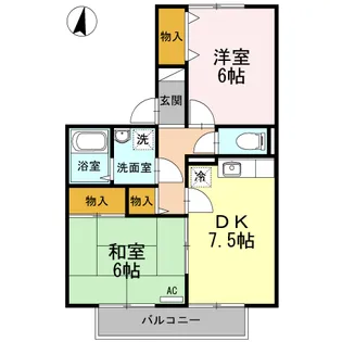 セジュールシマダB棟【2階】の間取り