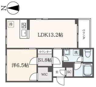 コモド浜田山【2階】の間取り