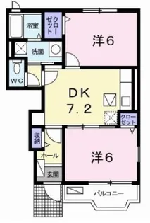 グランディールIIA【1階】の間取り