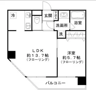 GL蔵前【3階】の間取り