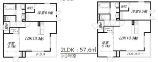 フロイデミーツ曳馬【3階】の間取り
