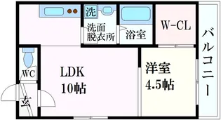 ソリティア西宮【1階】の間取り