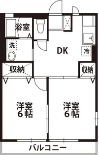 ツインハイムB【2階】の間取り