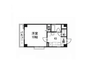 シャルマン清水【3階】の間取り