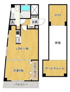 メルシー洗足【2階】の間取り