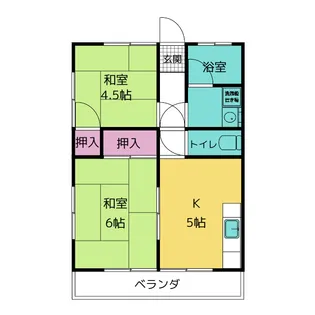 コーポ男城【1階】の間取り