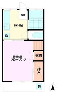 ニュー田辺第二【1階】の間取り