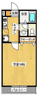 クレイドル秋留【3階】の間取り