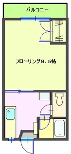 瀬尾ハイツ A棟【1階】の間取り