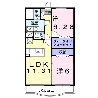 リズ センティア B【1階】の間取り