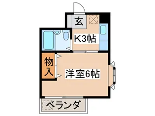 三ツ木コ-ポ富士見台【1階】の間取り