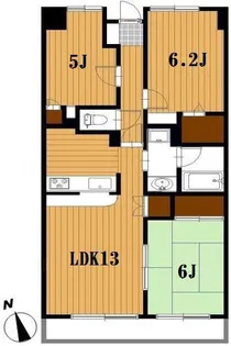 ディアハイム北松戸【4階】の間取り