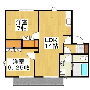 ブルーベリーパレス【2階】の間取り