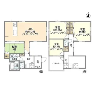 東京都八王子市打越町【一戸建】の間取り