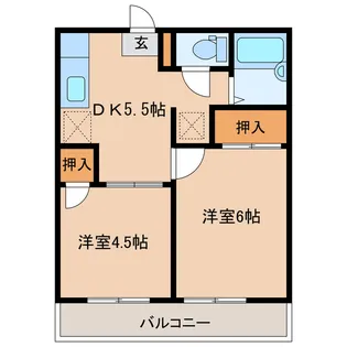 東台椿山荘【2階】の間取り