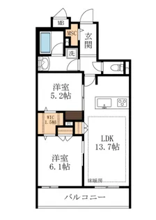 Maison d’erable 大宮【4階】の間取り