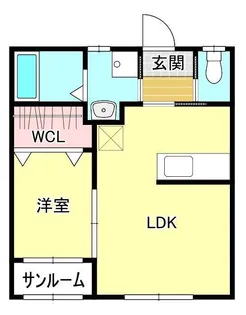 Cu’Lori B棟【1階】の間取り