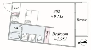 the trias rokakoen【3階】の間取り