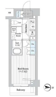 プレール・ドゥーク新宿West【2階】の間取り