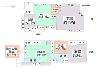 東京都中野区南台4【一戸建】の間取り