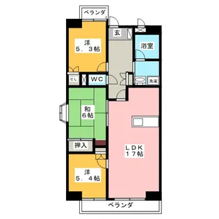 アスティ西鶉【4階】の間取り