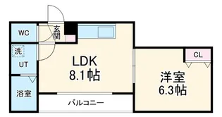 Mirei烏丸五条【2階】の間取り