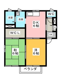 メルベーユ新梨【2階】の間取り