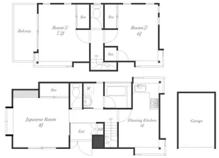 神奈川県横浜市港南区野庭町【一戸建】の間取り