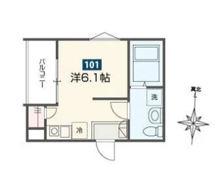 MELDIA鶴見小野II【2階】の間取り