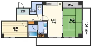 マイコーポ扇町公園【2階】の間取り