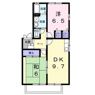 水木コーポIII【2階】の間取り