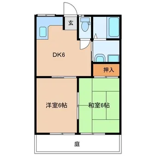 2DKの間取り画像