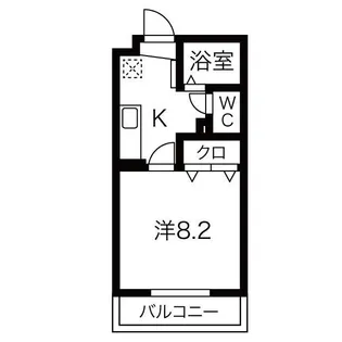1Kの間取り画像