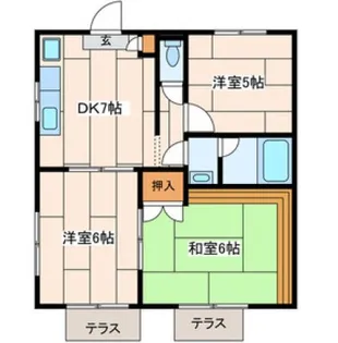 グランドヒル【1階】の間取り