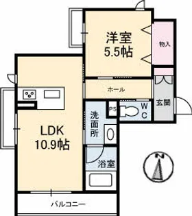 シャーメゾンREGALO【2階】の間取り