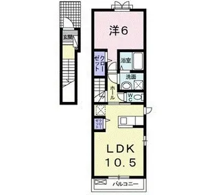 ミルト松前II-I【2階】の間取り