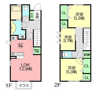 神奈川県鎌倉市高野【一戸建】の間取り