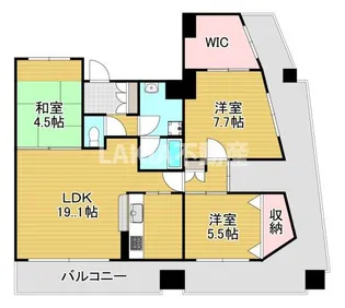 メルベーユ城東【7階】の間取り