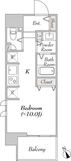 ウエリスアーバン水天宮前【9階】の間取り