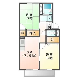 プレジール三宅 B【2階】の間取り