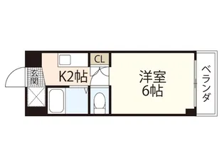 アヴニール古市橋【1階】の間取り