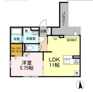 アンジュール舟渡【2階】の間取り